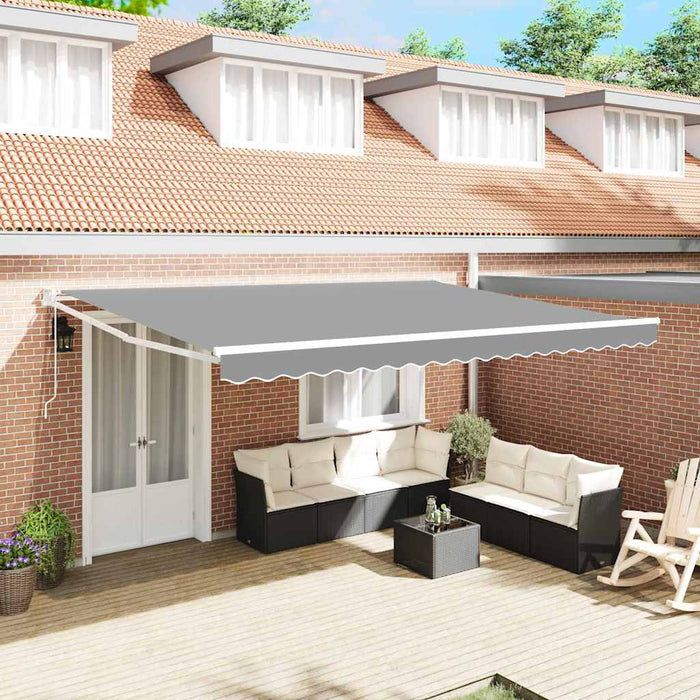 Electric Awning Frame 5 x 3 m Alb Powder-Coated Aluminium - WALTI WALTI