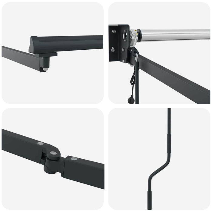 Cadru pentru cort retractabil Antracit 400 × 300 cm Aluminiu WALTI
