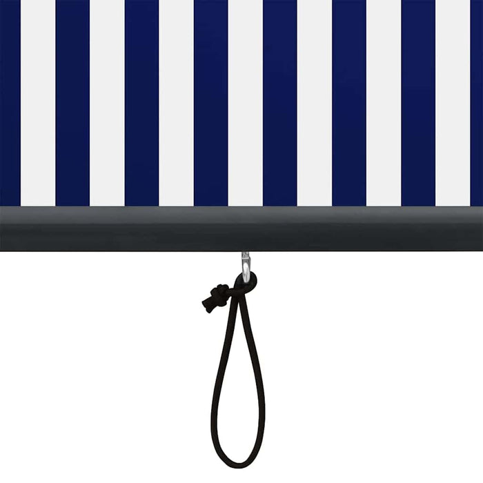 Rulou textil Albastru și Alb 180 x 250 cm Țesătură și Aluminiu - WALTI WALTI