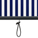 Rulou textil Albastru și Alb 180 x 250 cm Țesătură și Aluminiu - WALTI WALTI