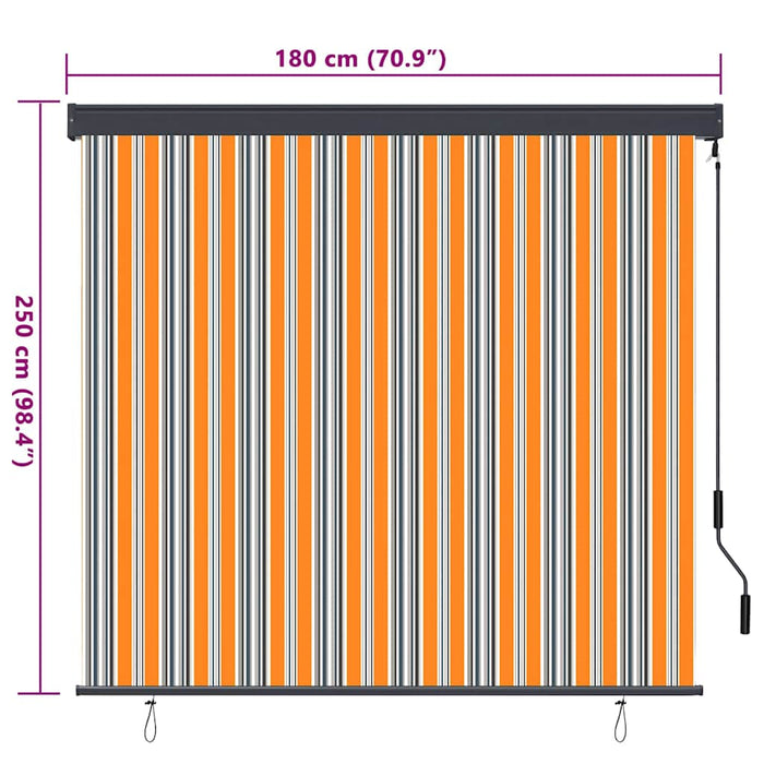 Rulou textil Galben și Albastru 180 x 250 cm - WALTI WALTI