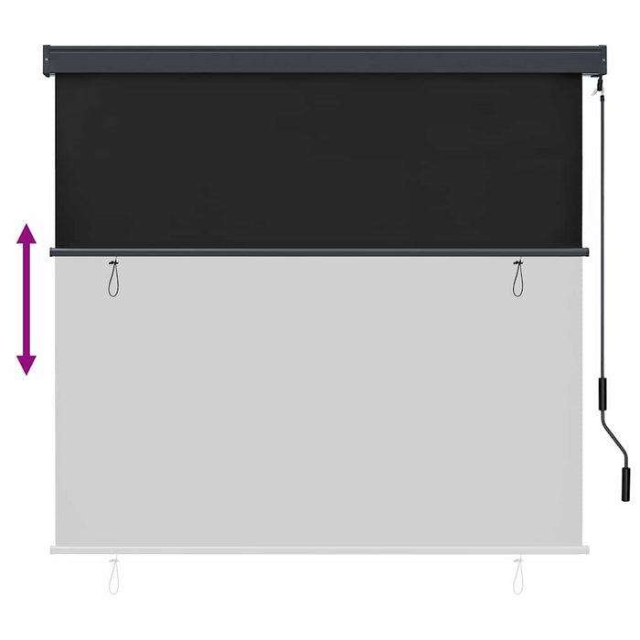 Rulou textil Antracit 180 x 250 cm Țesătură și Aluminiu WALTI