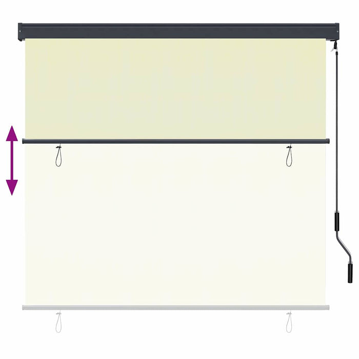 Rulou textil Crem 180 x 250 cm Țesătură și Aluminiu - WALTI WALTI
