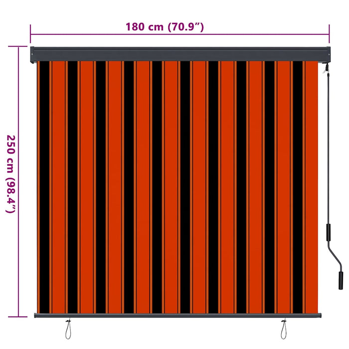 Rulou textil Portocalie și maro 180 x 250 cm - WALTI WALTI