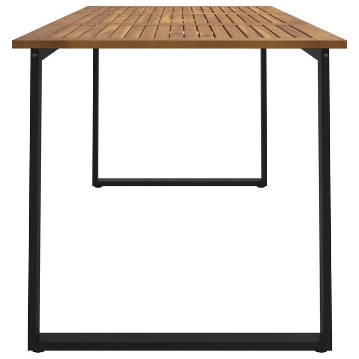 Masă grădină picioare formă de U 160x80x75 cm lemn masiv acacia WALTI