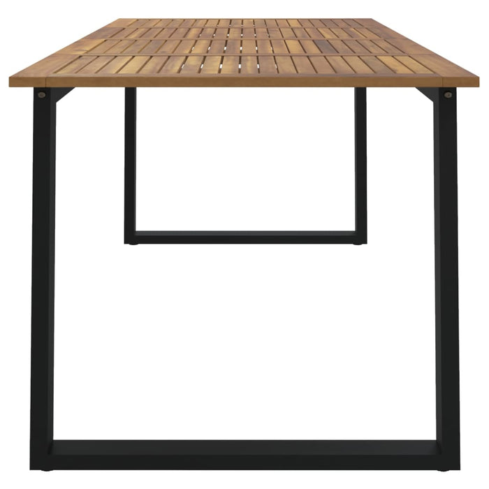 Masă grădină picioare formă de U 180x90x75 cm lemn masiv acacia WALTI