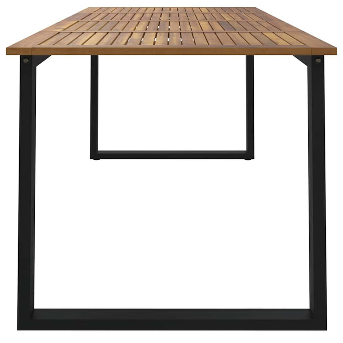 Masă grădină picioare formă de U 200x90x75 cm lemn masiv acacia - WALTI WALTI