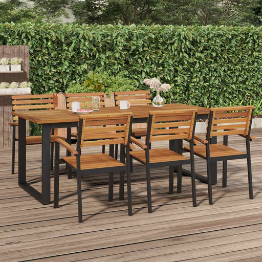 Masă grădină picioare formă de U 200x90x75 cm lemn masiv acacia - WALTI WALTI