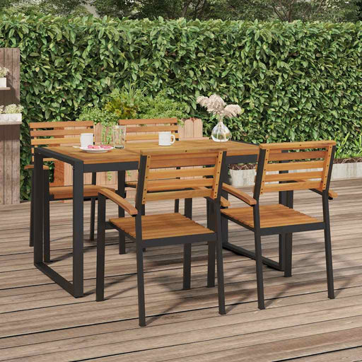 Masă grădină picioare formă de U 140x80x75 cm lemn masiv acacia - WALTI WALTI