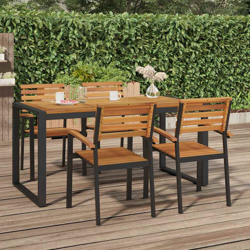 Masă grădină picioare formă de U 160x80x75 cm lemn masiv acacia - WALTI WALTI