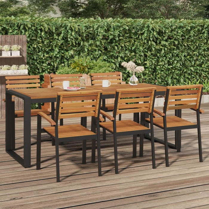Masă grădină picioare formă de U 200x90x75 cm lemn masiv acacia - WALTI WALTI