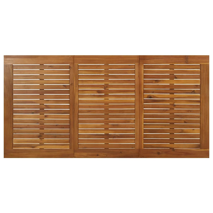 Masă grădină picioare formă ac de păr 140x80x75 cm, lemn acacia WALTI