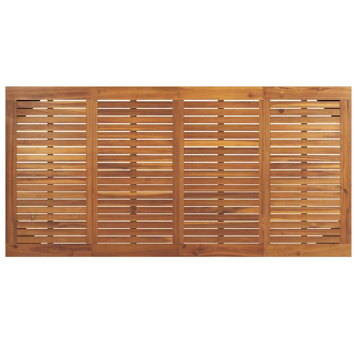 Masă grădină picioare formă ac de păr 180x90x75 cm, lemn acacia WALTI