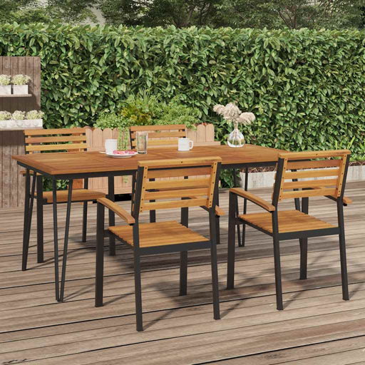Masă grădină picioare formă ac de păr 180x90x75 cm, lemn acacia - WALTI WALTI