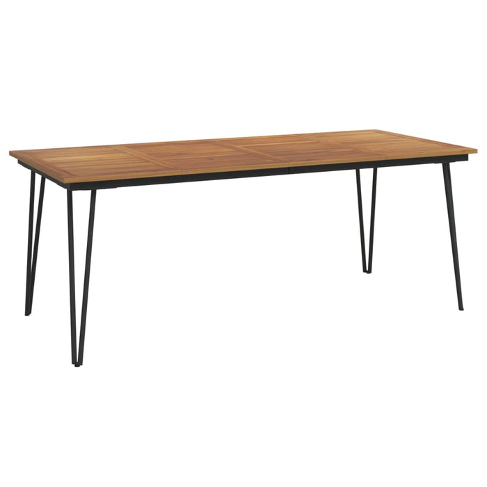 Masă grădină picioare formă ac de păr 200x90x75 cm, lemn acacia - WALTI WALTI