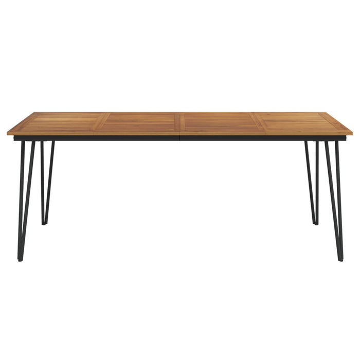 Masă grădină picioare formă ac de păr 200x90x75 cm, lemn acacia - WALTI WALTI