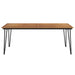 Masă grădină picioare formă ac de păr 200x90x75 cm, lemn acacia - WALTI WALTI