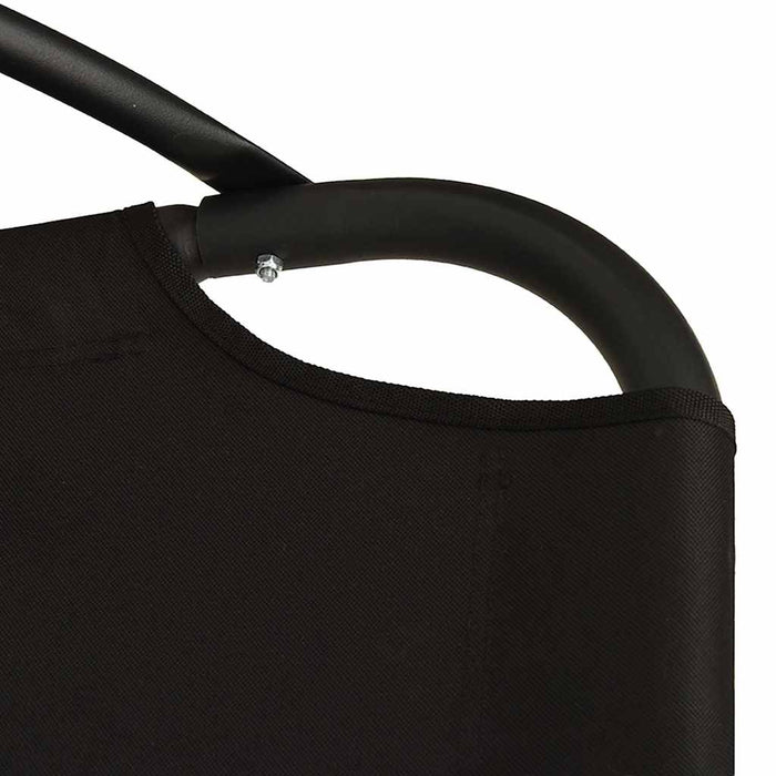 Scaun balansoar grădină cu pernă, negru, textil oxford și oțel - WALTI WALTI