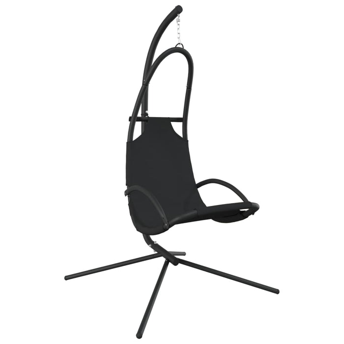 Scaun balansoar grădină cu pernă gri închis, textil oxford/oțel - WALTI WALTI