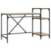 Birou cu rafturi, stejar sonoma 135x50x90 cm lemn compozit/fier - WALTI WALTI