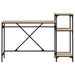 Birou cu rafturi, stejar sonoma 135x50x90 cm lemn compozit/fier - WALTI WALTI