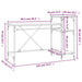 Birou cu rafturi, stejar sonoma 135x50x90 cm lemn compozit/fier - WALTI WALTI