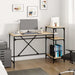 Birou cu rafturi, stejar sonoma 135x50x90 cm lemn compozit/fier - WALTI WALTI