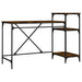 Birou cu rafturi stejar fumuriu 135x50x90 cm lemn compozit/fier - WALTI WALTI