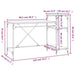 Birou cu rafturi, gri sonoma, 135x50x90 cm, lemn compozit/fier - WALTI WALTI