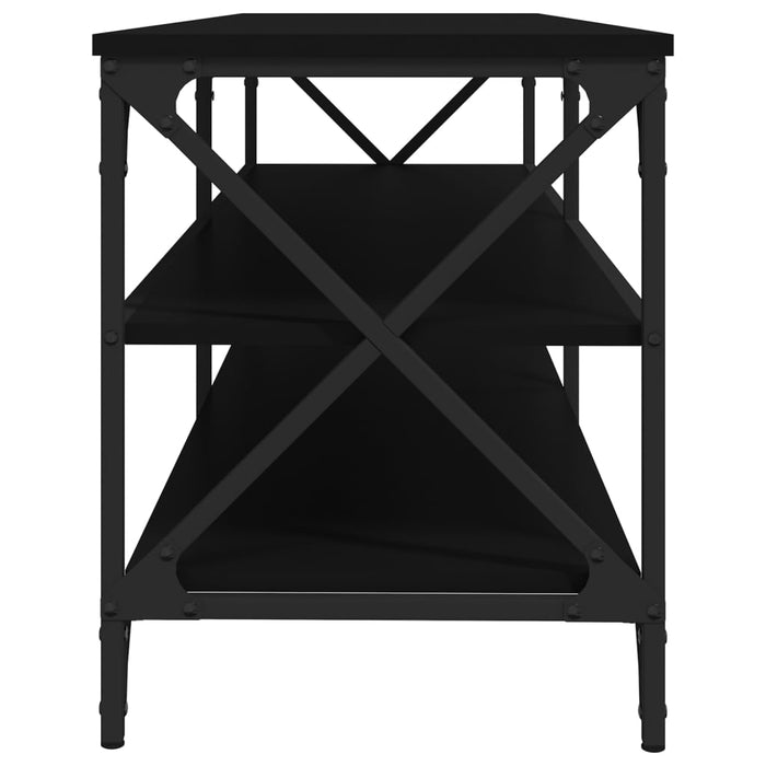 Comodă TV, negru, 140x40x50 cm, lemn prelucrat WALTI