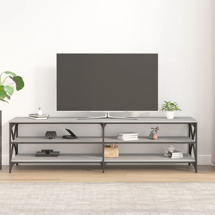 Comodă TV, gri sonoma, 180x40x50 cm, lemn prelucrat WALTI