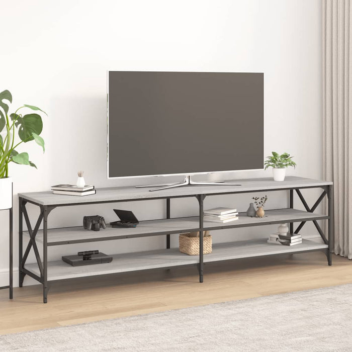 Comodă TV, gri sonoma, 180x40x50 cm, lemn prelucrat WALTI