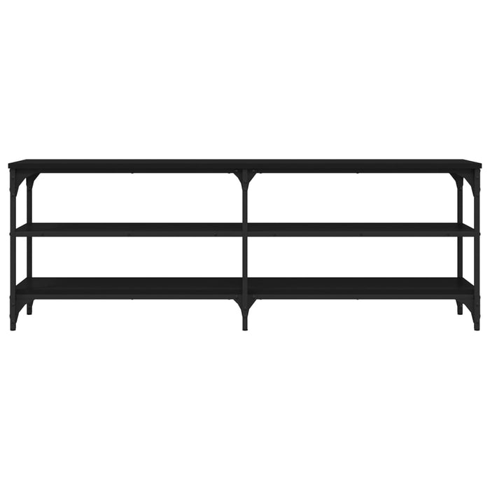 Comodă TV, negru, 140x30x50 cm, lemn prelucrat WALTI