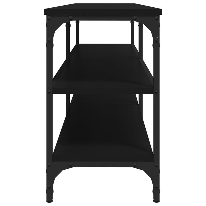 Comodă TV, negru, 140x30x50 cm, lemn prelucrat WALTI