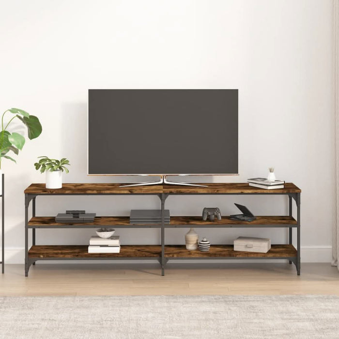 Comodă TV, stejar fumuriu, 160x30x50 cm, lemn prelucrat - WALTI WALTI