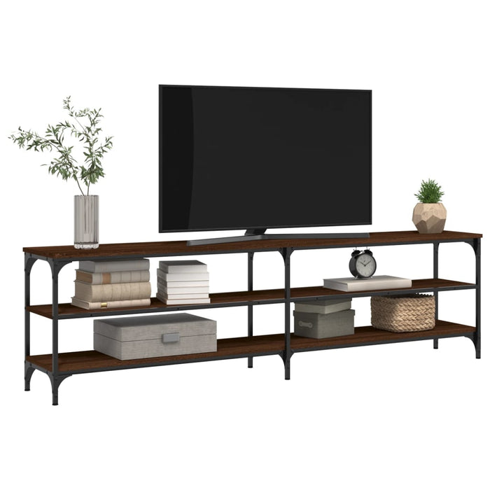 Comodă TV, stejar maro, 180x30x50 cm lemn prelucrat și metal - WALTI WALTI