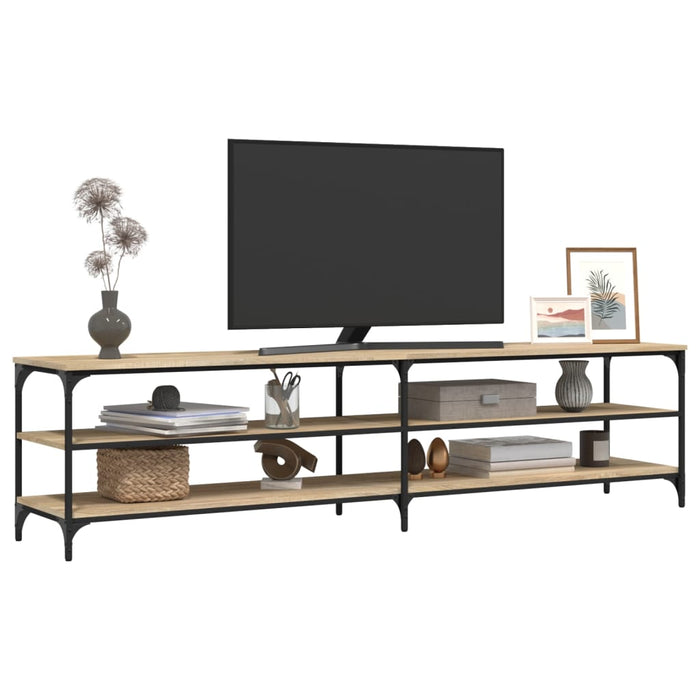 Comodă TV, stejar sonoma, 200x30x50 cm, lemn prelucrat și metal - WALTI WALTI