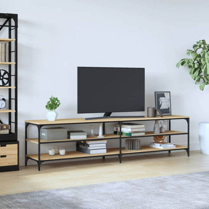 Comodă TV, stejar sonoma, 200x30x50 cm, lemn prelucrat și metal - WALTI WALTI