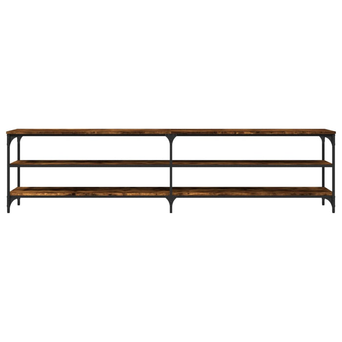 Comodă TV, stejar fumuriu, 200x30x50 cm lemn prelucrat și metal - WALTI WALTI