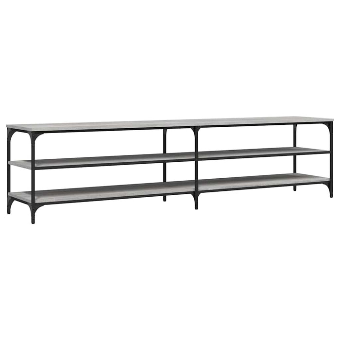 Comodă TV, gri sonoma, 200x30x50 cm, lemn prelucrat și metal - WALTI WALTI