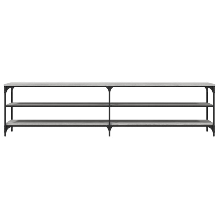 Comodă TV, gri sonoma, 200x30x50 cm, lemn prelucrat și metal - WALTI WALTI