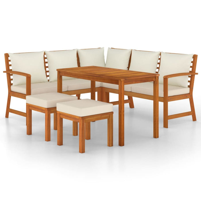Set mobilier grădină cu perne, 6 piese, lemn masiv acacia - WALTI WALTI