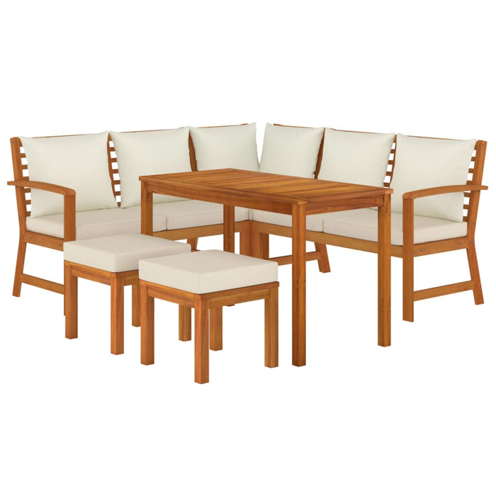 Set mobilier grădină cu perne, 6 piese, lemn masiv acacia - WALTI WALTI