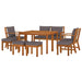 Set mobilier de grădină cu perne, 9 piese, lemn masiv de acacia - WALTI WALTI