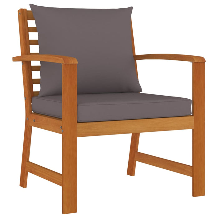 Set mobilier de grădină cu perne, 9 piese, lemn masiv de acacia - WALTI WALTI