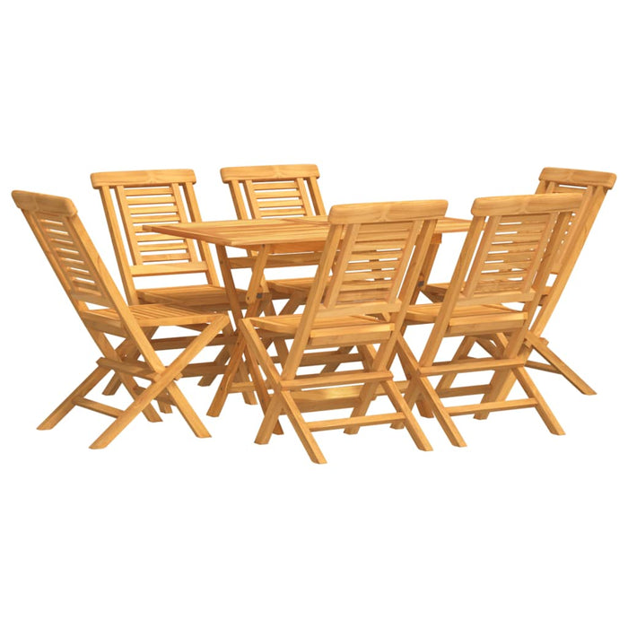 Set mobilier de grădină, 7 piese, lemn masiv de tec WALTI