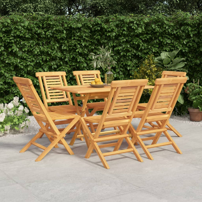 Set mobilier de grădină, 7 piese, lemn masiv de tec WALTI