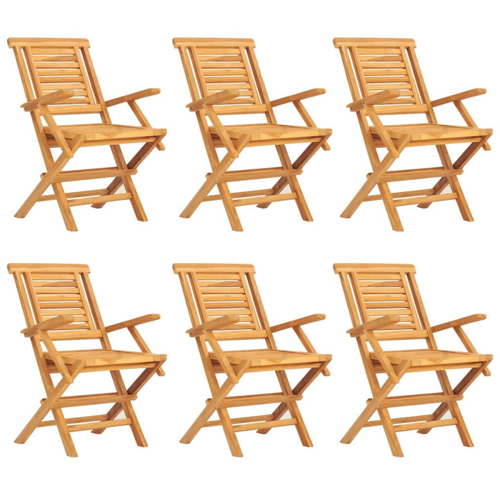 Set mobilier de grădină, 7 piese, lemn masiv de tec WALTI