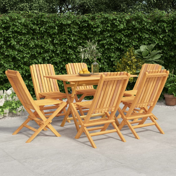 Set mobilier de grădină, 7 piese, lemn masiv de tec WALTI