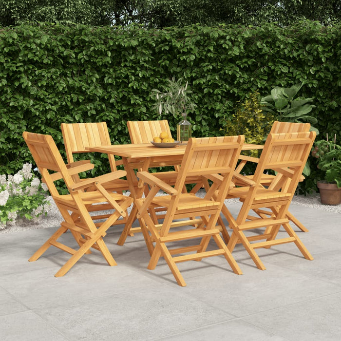 Set mobilier de grădină, 7 piese, lemn masiv de tec WALTI